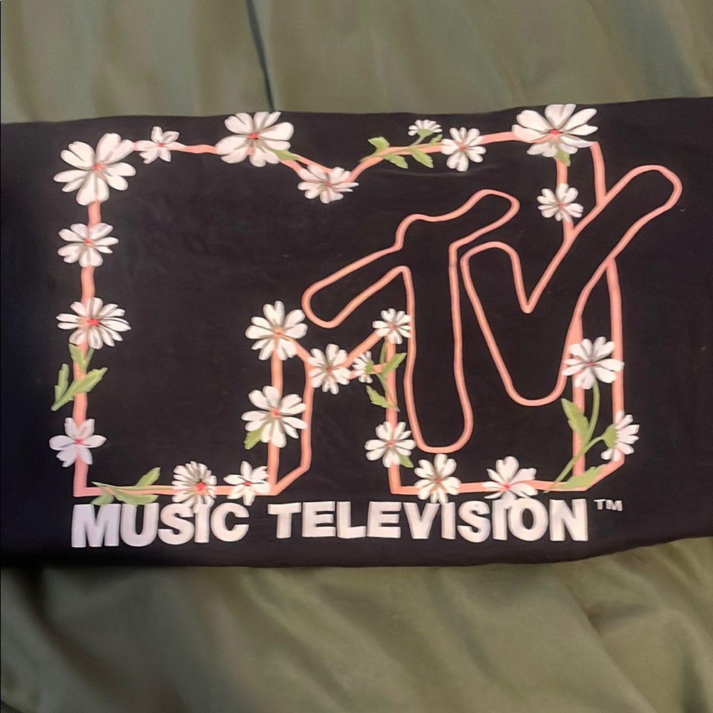 MTV Black Floral Media Logo